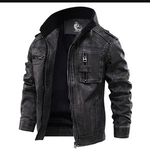 Men's NWT black leather jacket